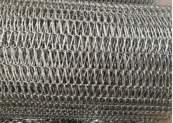 0.3-3.6m Long Lasting Spiral Mesh Belt 0.8-4mm Wire Diameter