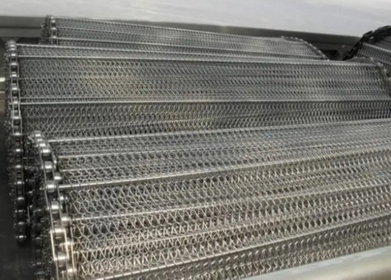 تسمه نقاله زنجیره ای Ss304 بافته شده برای Bbq اتوماتیک