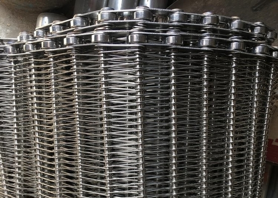 فروش داغ 1m 1.2m 1.5m سفارشی گسترده فولاد فولاد زنجیره ای شبکه نوار حمل کننده
