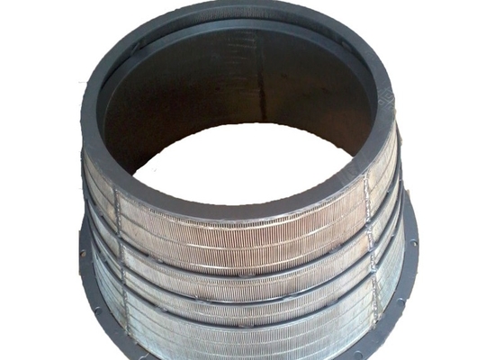 Abrasion Resistant Wedge Wire Screen Basket Stainless Steel Johnson V Sieve