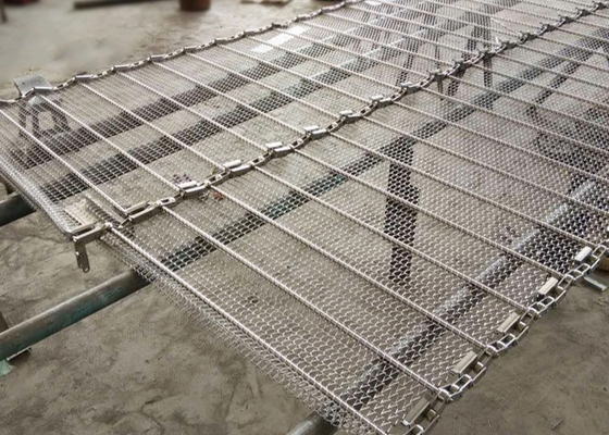 تسمه نقاله مشبک زنجیره ای Aisi 201 با عرض 60 سانتی متر برای انتقال بطری